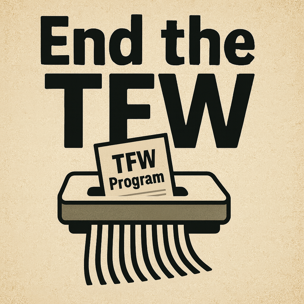 Workers gathered outside a facility