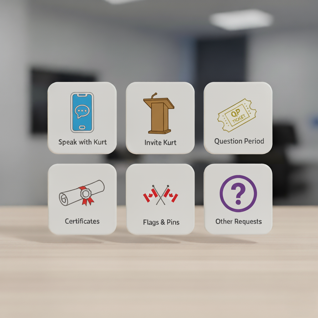 Constituency assistant meeting with a resident